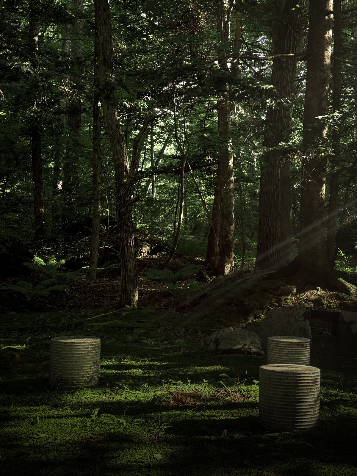 LAI villa bedroom with panoramic forest views